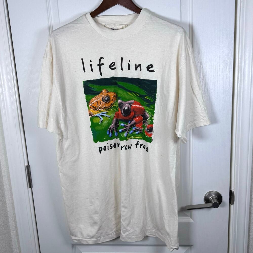 VTG 1992 Lifeline Single Stitch T-Shirt Rachel Lockwood Poison Frog Men’s XL USA
